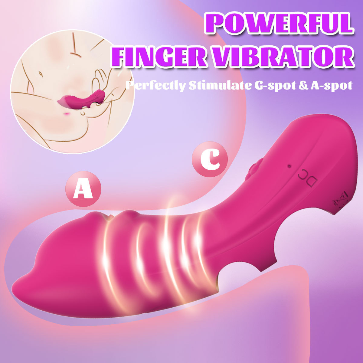 Tongue kiss mini vibration sex finger sleeve vibrator female masturbator couple teasing - Image 6