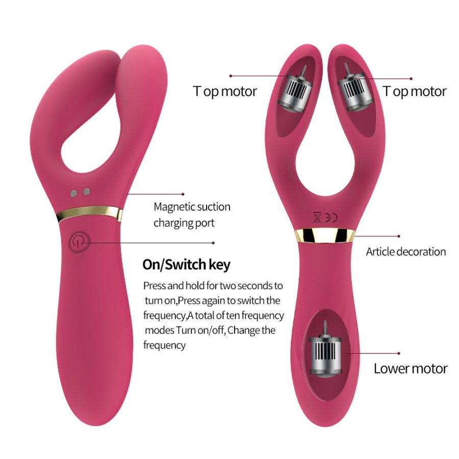 Electric Y-shaped vibrator female masturbation massager couples supplies