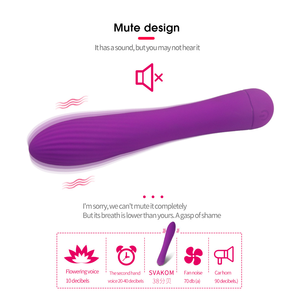 Threaded small AV vibrator G-spot female masturbation full silicone massage vibration - Image 6