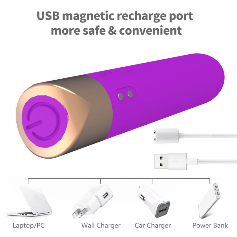Rechargeable strong shock silicone bullet vibrator female masturbation massage mini vibrator - Image 6