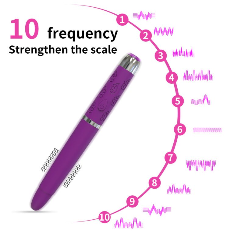Rechargeable point tide pen female masturbation massage vibrator vibration AV honey bean teasing stick - Image 5