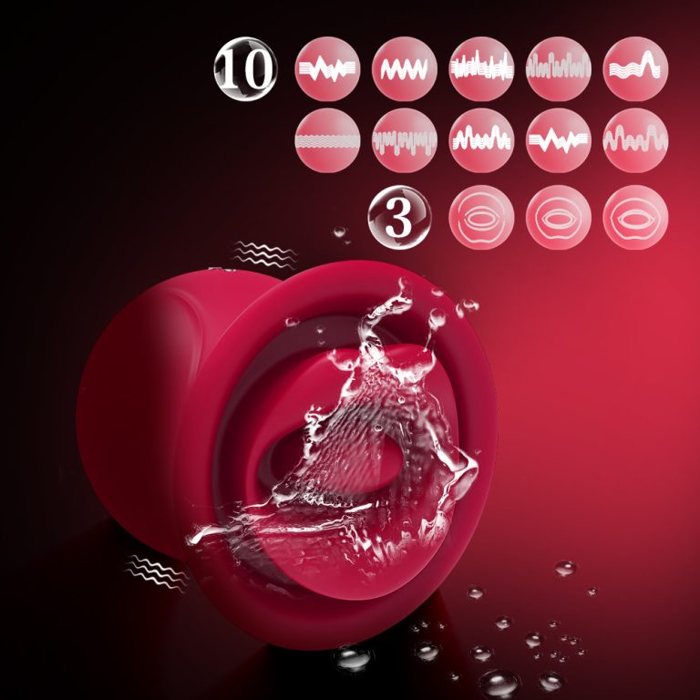 Magic lip bite tongue licking vibrator red lips rose jumping egg masturbation tongue big mouth massager sex wholesale - Image 7