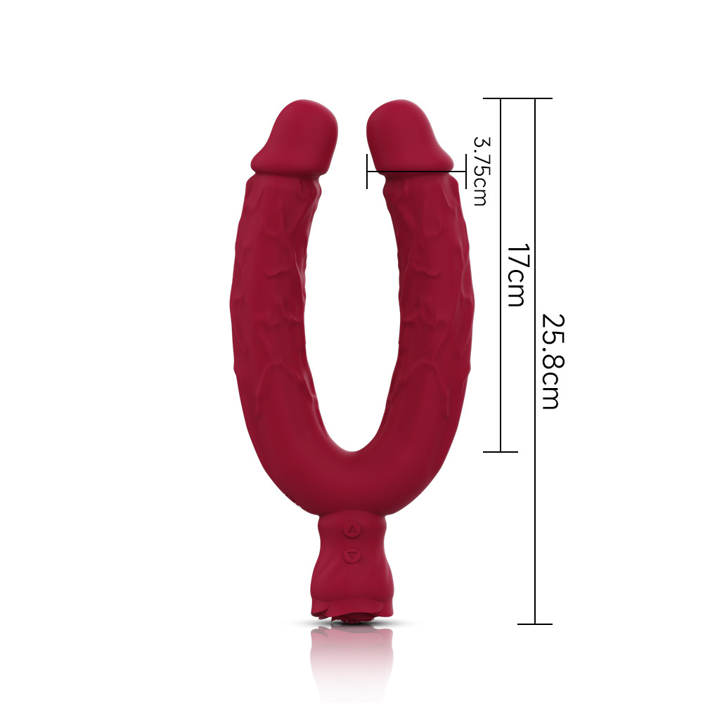 Strong vibration double-headed penis shape bendable dual-purpose three-motor vibrator lesbian masturbator sex toys - Image 7