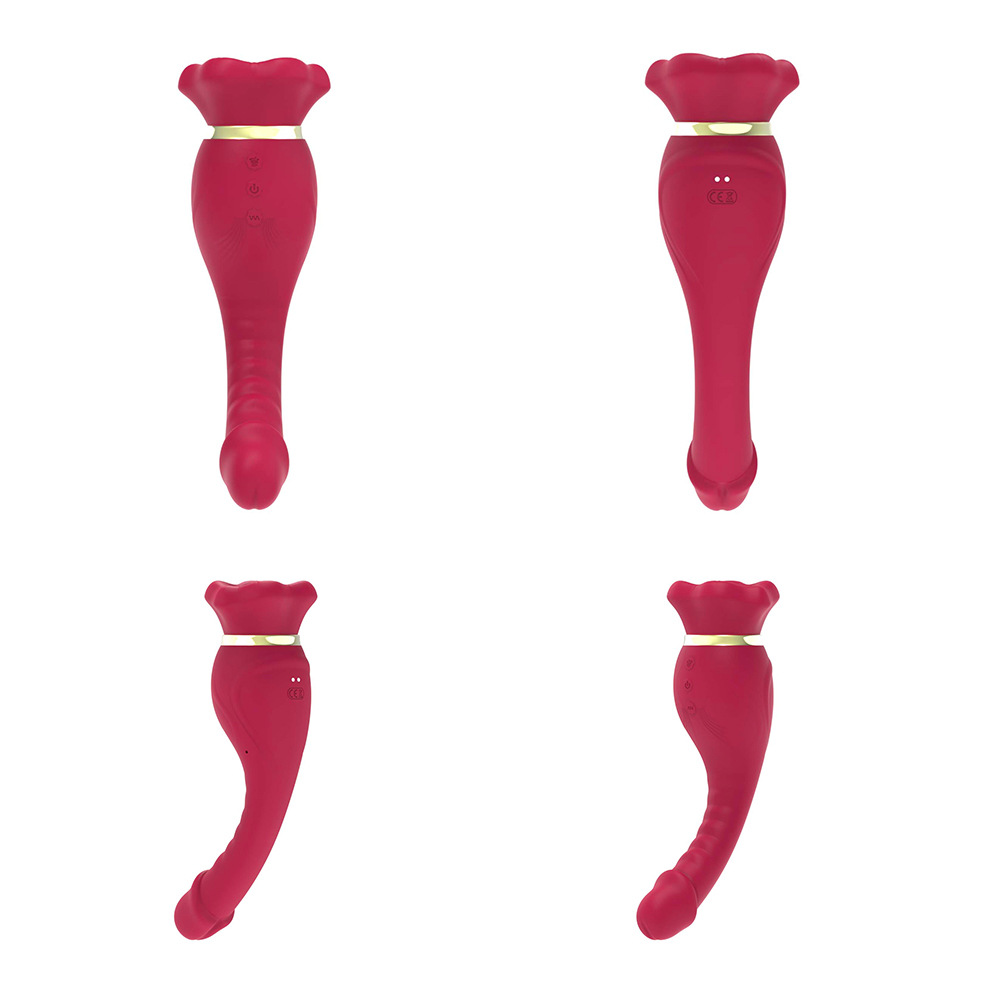 Liquid silicone rotatable tongue licking and sucking vibration sex toys masturbator artifact toy female vibrator - Image 8