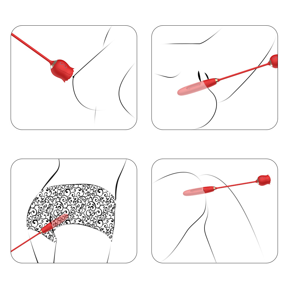 Mina back garden rose tongue licking sucking vibration massager couples share adult products - Image 8