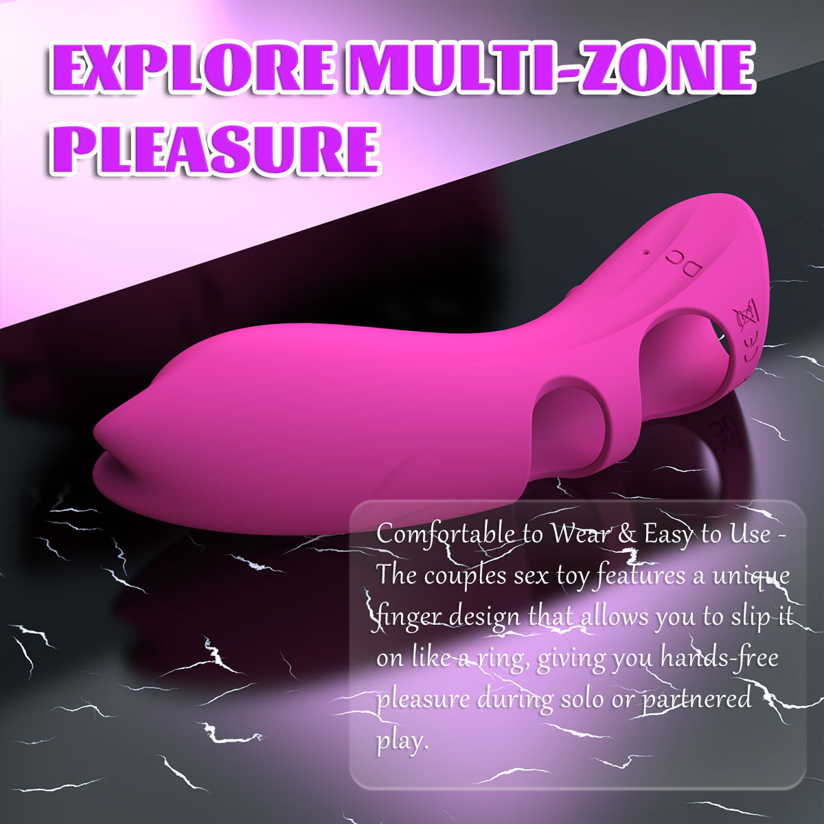Tongue kiss mini vibration sex finger sleeve vibrator female masturbator couple teasing - Image 8