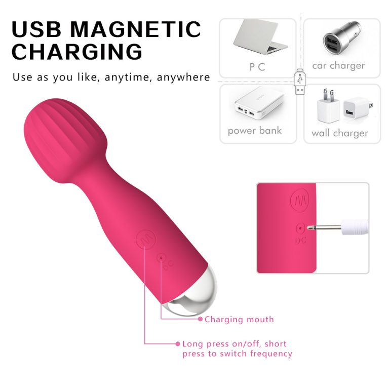 Charging ripple mini strong shock AV massage vibrator female masturbation vibrator - Image 5