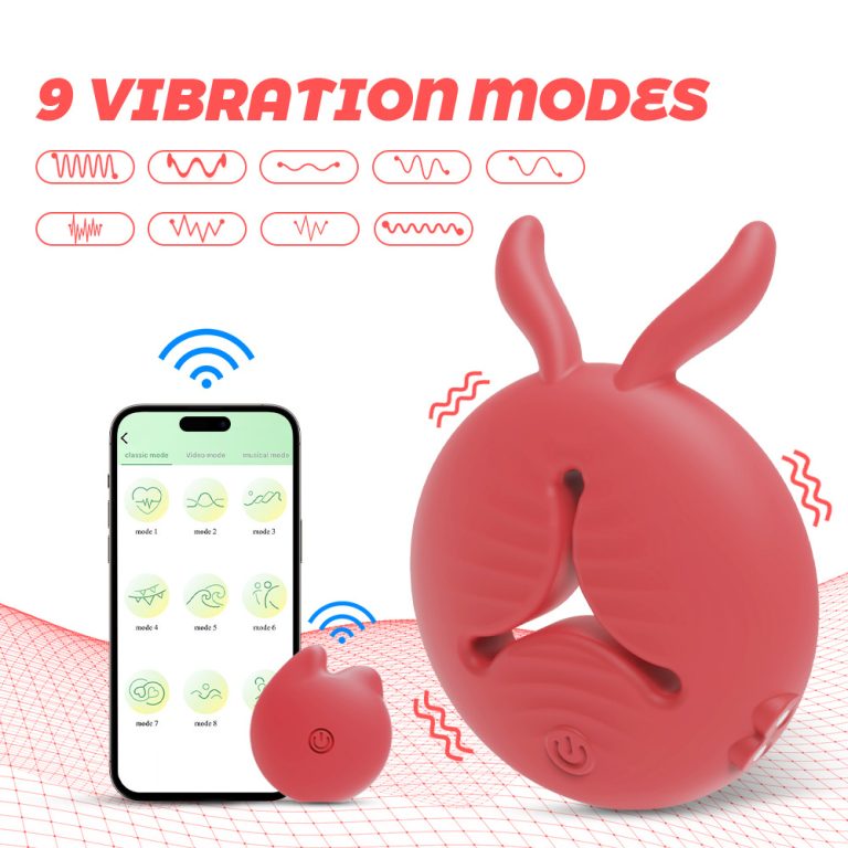 Bailey full-cover latex clamp APP + remote control female sex breast vibration massager - Image 8