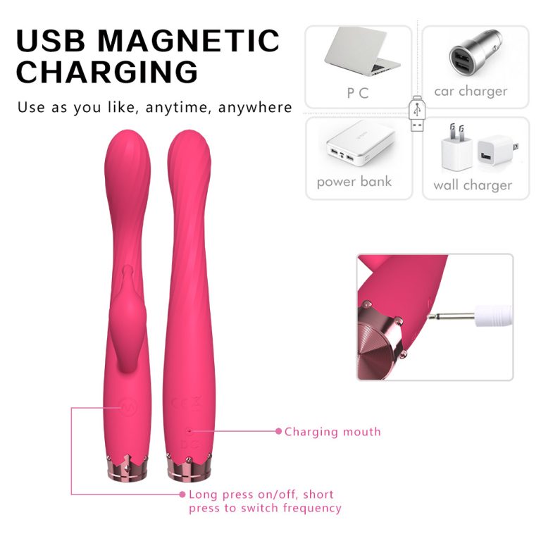 Roland rechargeable double G-spot vibration massage AV stick for female masturbation vibration masturbator - Image 8