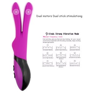 Double stem forked Y-shaped vibrator magnetic charging massage stick Female equipment