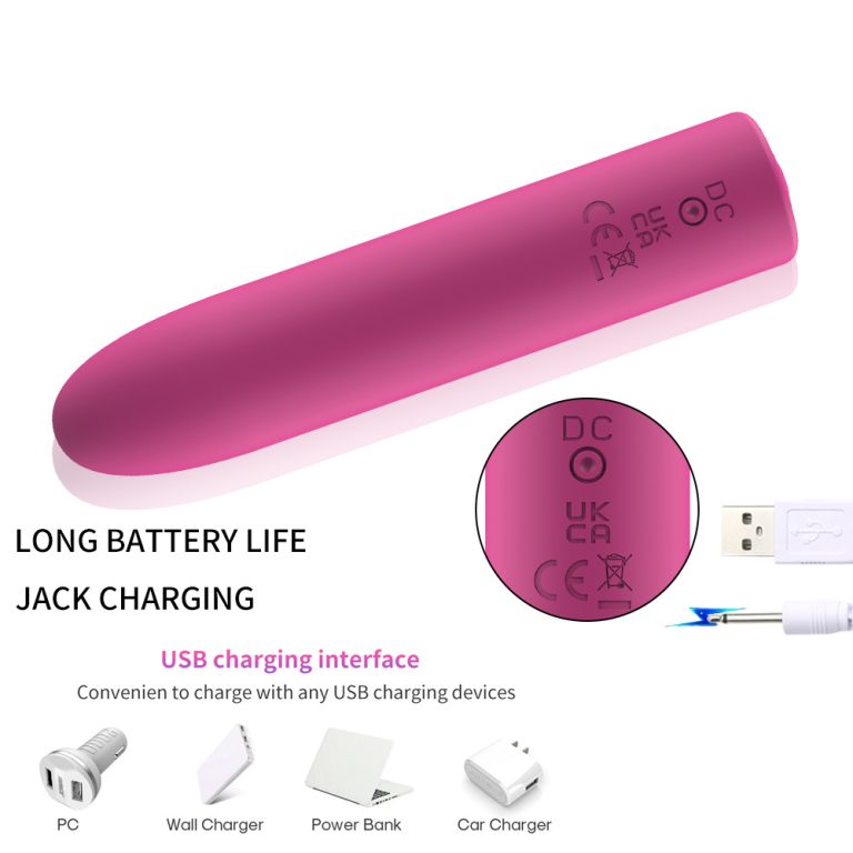 Rechargeable all-rubber-encapsulated large bullet AV vibration massage vibrator - Image 6