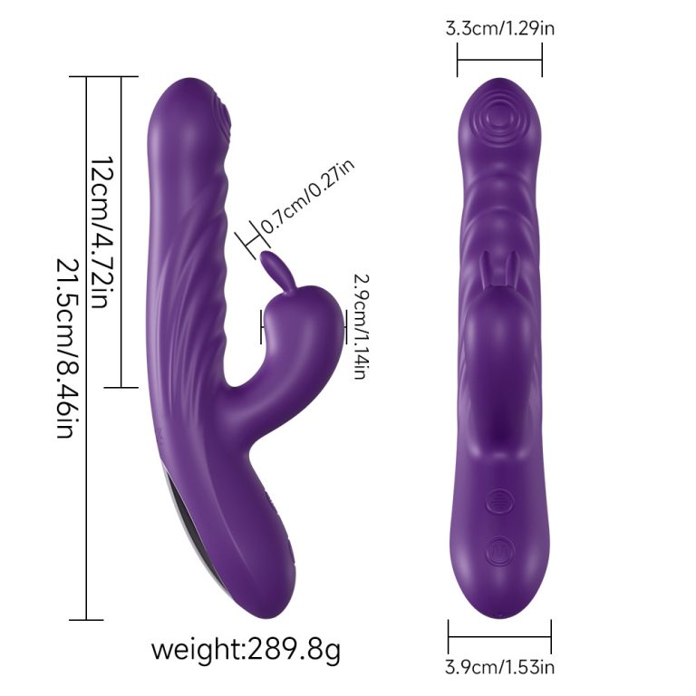 Charge Rabbit rechargeable double G-spot vibration telescopic massager female masturbation vibrator - Image 10