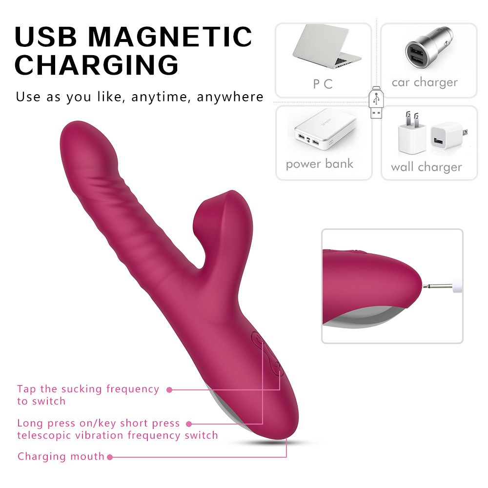 Moon Beauty G-spot telescopic sucking vibrator female masturbation massage AV vibrator - Image 10