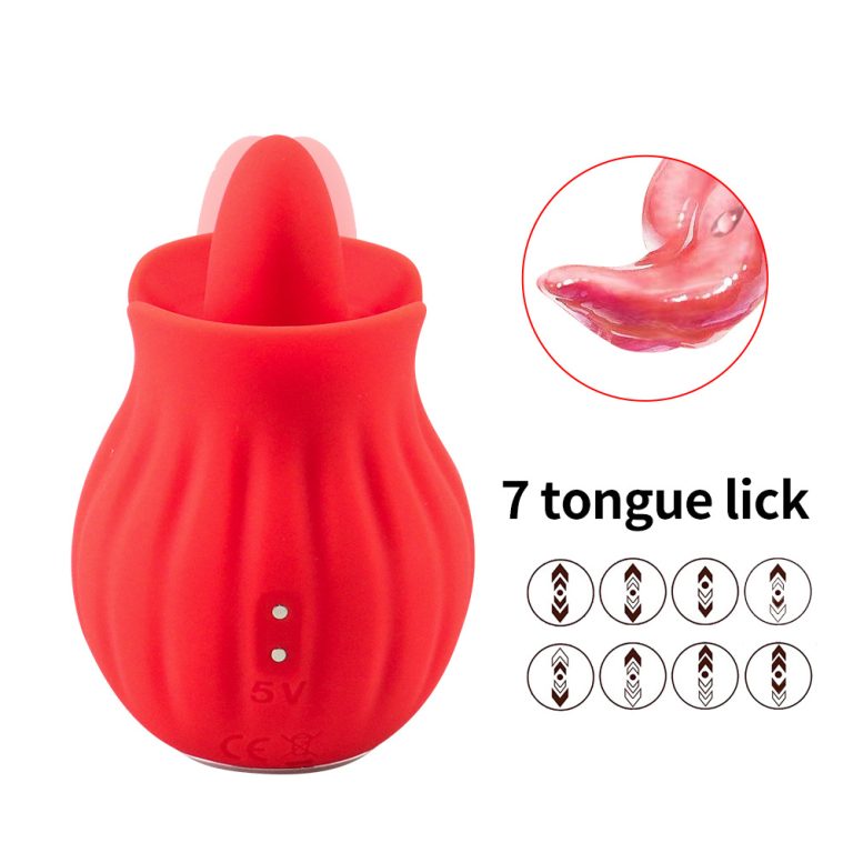 Tongue licking vibration massage masturbator, rose tongue retractable anal plug vibrator - Image 8