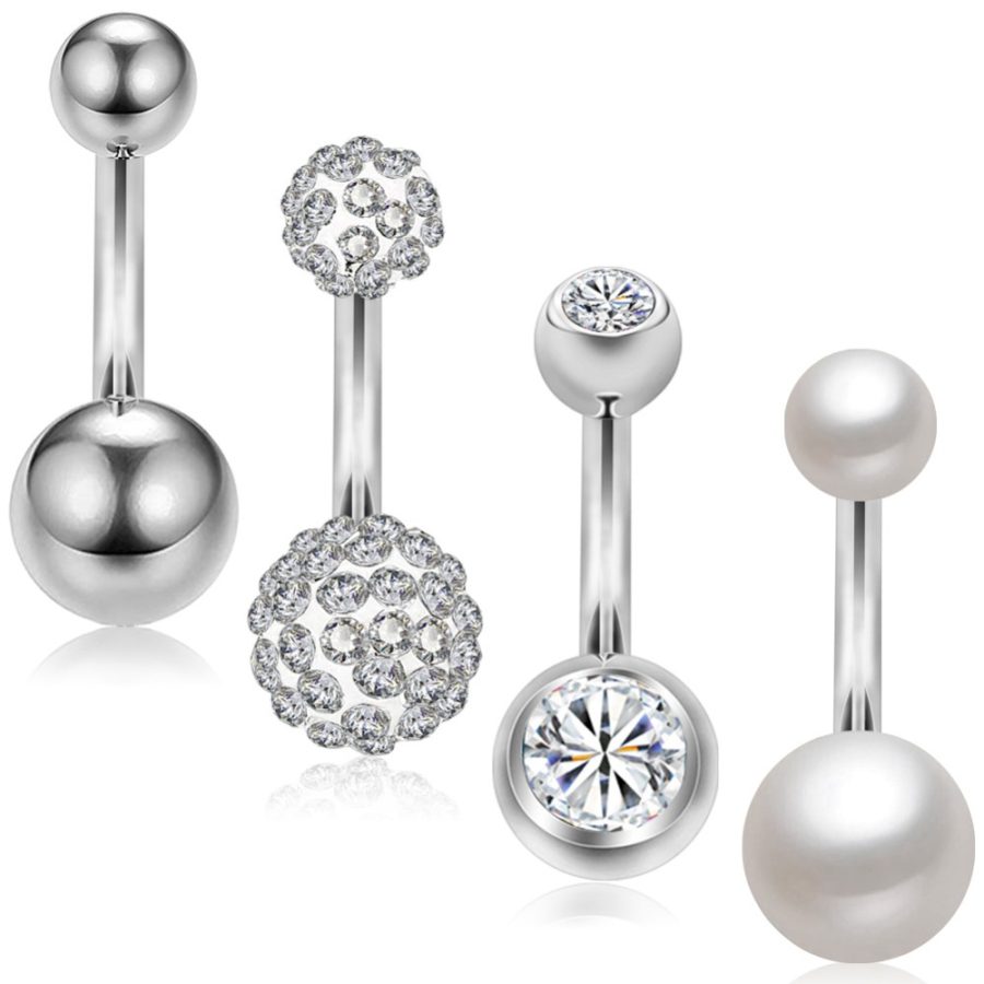 Amazon AliExpress Explosions Body Piercing Jewelry Set Stainless Steel Pearl Short Navel Nail - Image 2