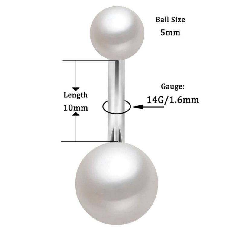 Amazon AliExpress Explosions Body Piercing Jewelry Set Stainless Steel Pearl Short Navel Nail - Image 4