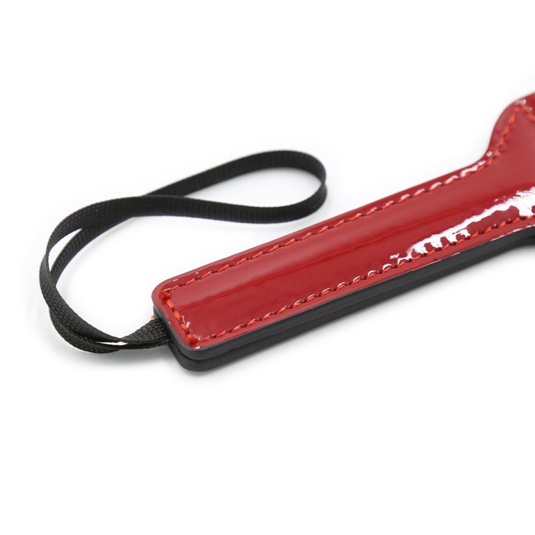 adult supplies bright leather Pat black flirting toy women's Pat Beard leather Pat - Image 5