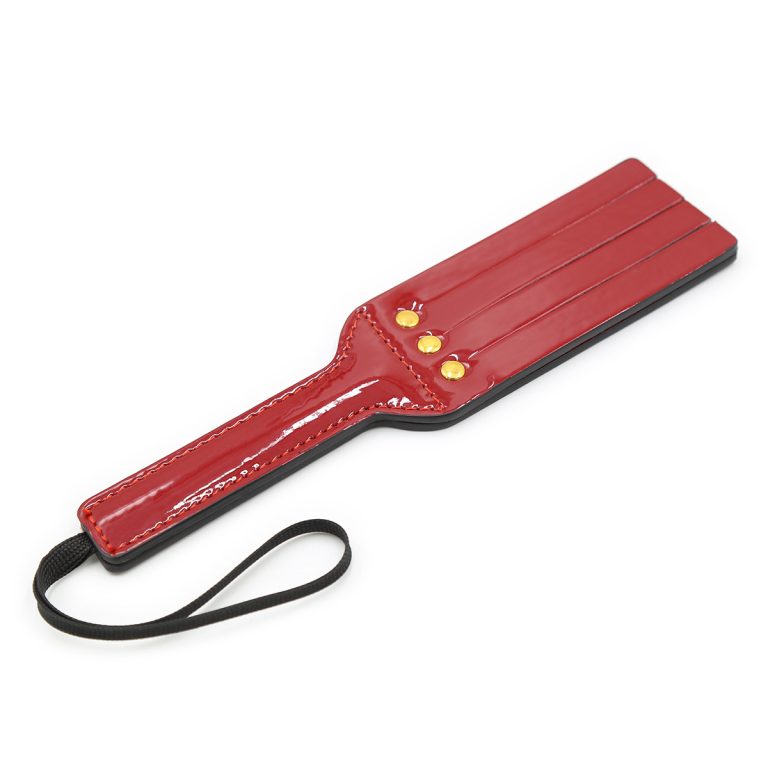 adult supplies bright leather Pat black flirting toy women's Pat Beard leather Pat - Image 3