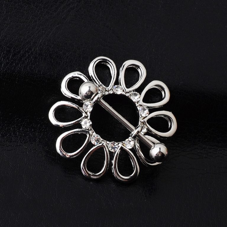 Europe and the United States puncture jewelry 316 stainless steel milk chain ring nail nipple ring - Image 4
