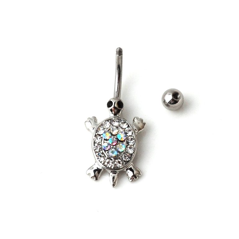 Goods New European and American Fashion Simple Piercing Jewelry Animal Turtle Diamond Umbilical Ring Umbilical Nail - Image 6