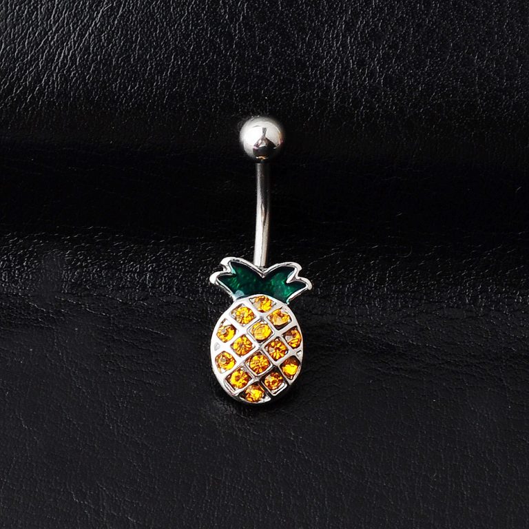 Commodities Europe and the United States New Piercing Jewelry Pineapple Diamond Umbilical Ring Umbilical Nail Umbilical Buckle - Image 4