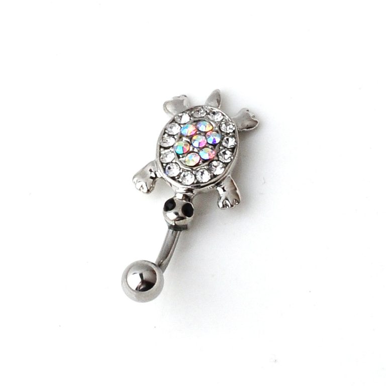 Goods New European and American Fashion Simple Piercing Jewelry Animal Turtle Diamond Umbilical Ring Umbilical Nail - Image 5