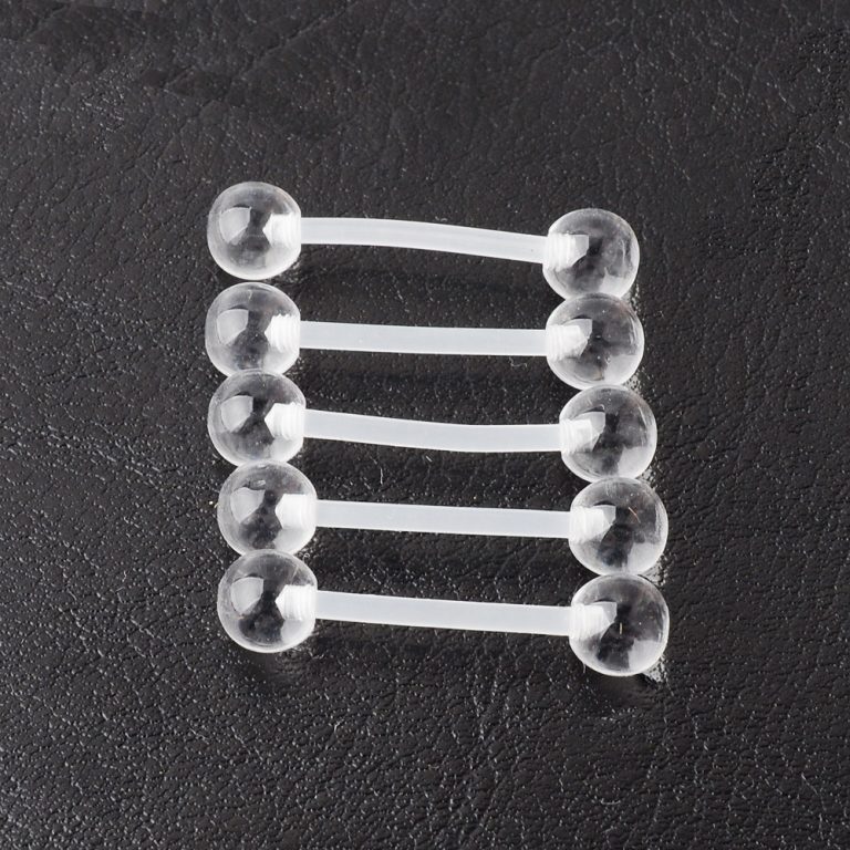 Hot Selling Invisible UV Soft Rod Tongue Ring Transparent PA Ring European And American Puncture Jewelry - Image 3