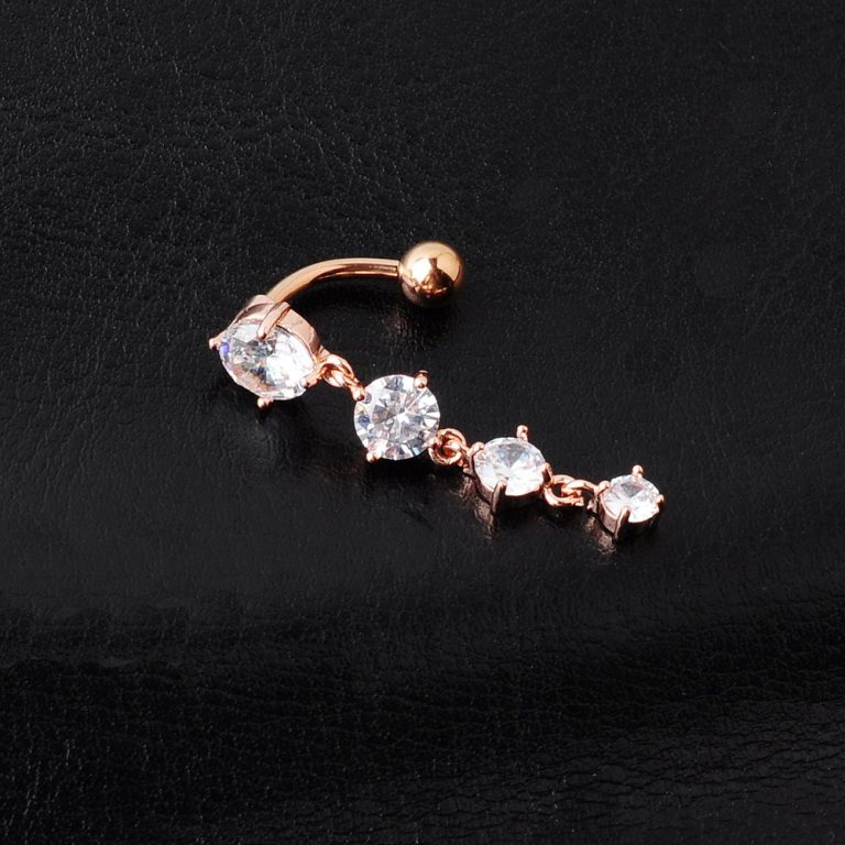 supply new European and American hot-selling puncture jewelry zircon upside down fashion navel ring creative navel nail - Image 7