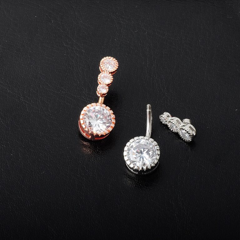 New Amazon wish exquisite Opal navel nail zircon navel ring suit combination - Image 4