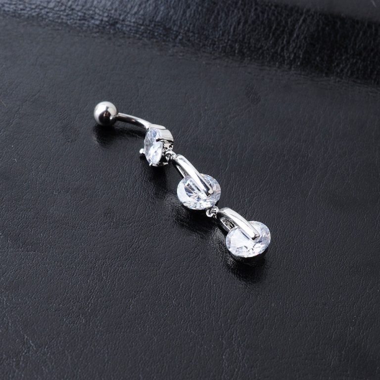 New Amazon wish exquisite Opal navel nail zircon navel ring suit combination - Image 3