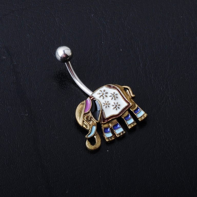 Elephant navel ring navel nail wish AliExpress foot AliExpress clothing accessories foot decoration navel - Image 4