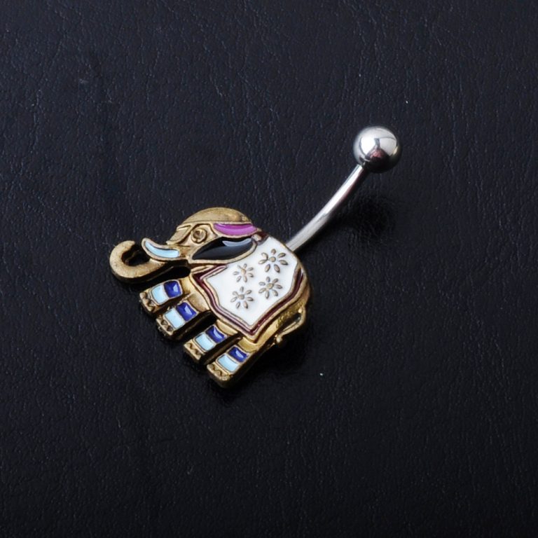 Elephant navel ring navel nail wish AliExpress foot AliExpress clothing accessories foot decoration navel - Image 3