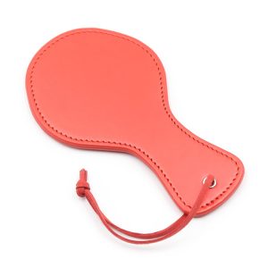 Leather Paddle: Round Impact Toy for Couples - Sensual Play & Novelty Gift