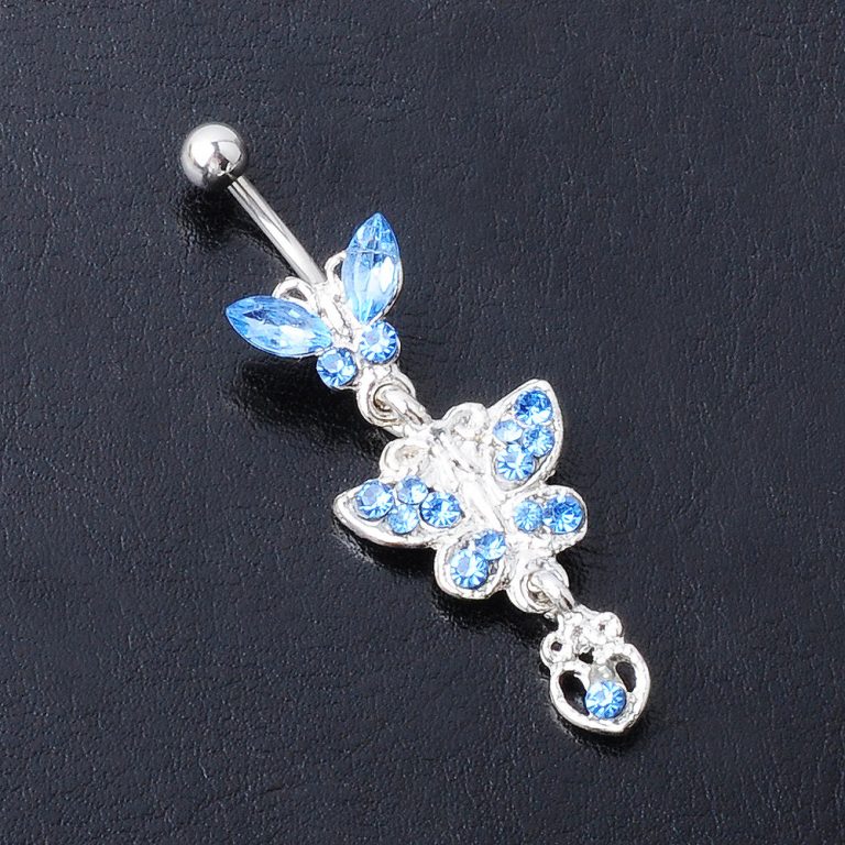 selling body piercing jewelry bow European and American diamond navel ring navel nail - Image 9
