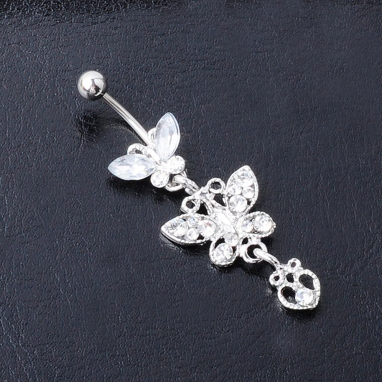 selling body piercing jewelry bow European and American diamond navel ring navel nail - Image 7