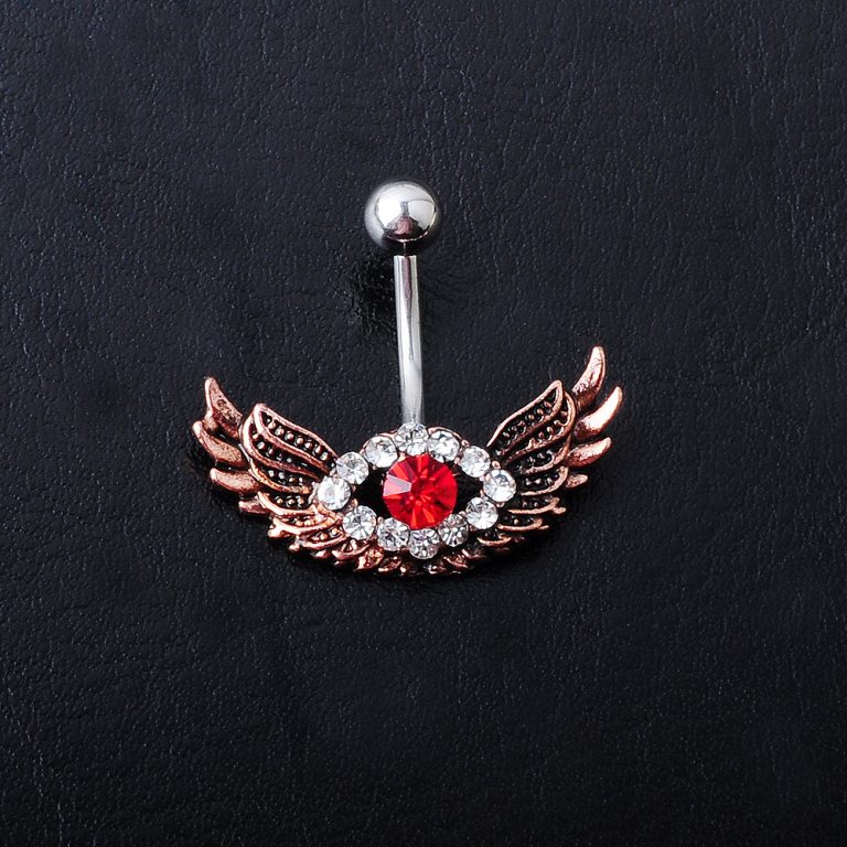 supply European and American hot selling body piercing diamond wings navel ring fashion belly dance jewelry navel nail - Image 11