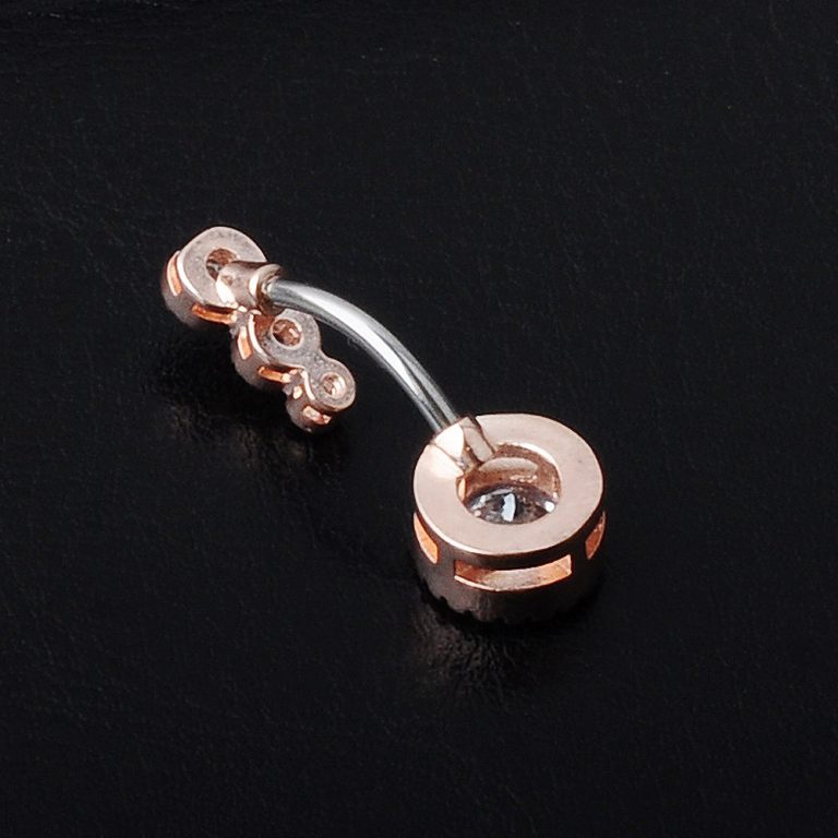 European and American fashion New puncture jewelry inlaid zircon navel navel navel buckle - Image 5