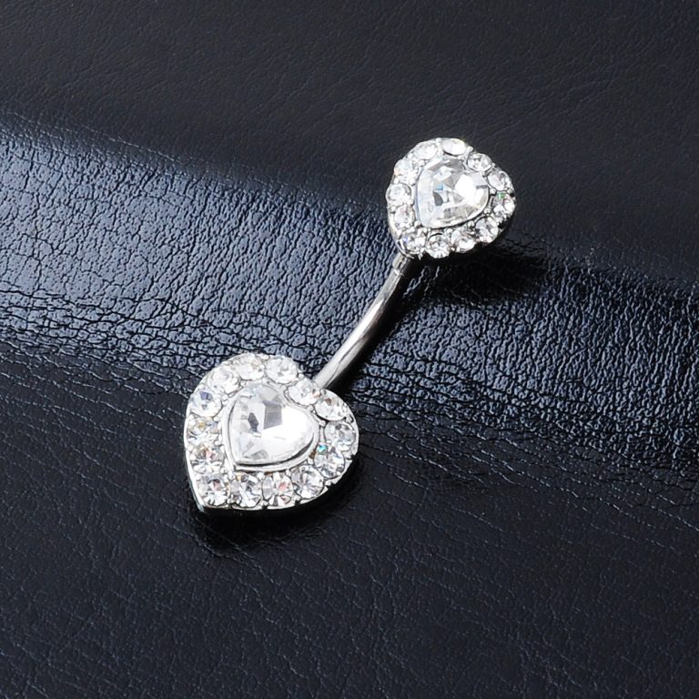 sales hot new European and American navel piercing navel jewelry heart-shaped diamond female navel nail navel ring - Image 8