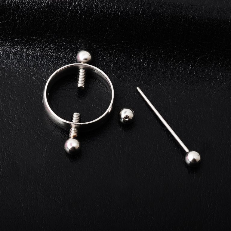 Hot-Selling Non-Perforated Adjustable Stainless Steel Puncture Jewelry Ring Electroplating Ring Clamp - Image 3