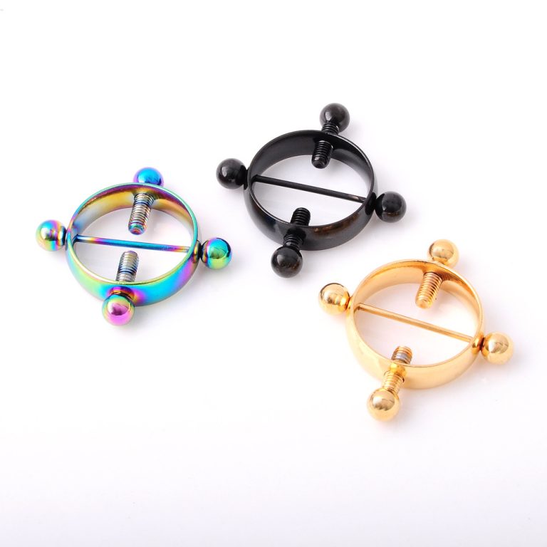 Hot-Selling Non-Perforated Adjustable Stainless Steel Puncture Jewelry Ring Electroplating Ring Clamp - Image 5