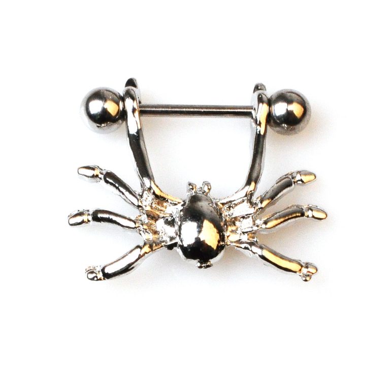 Cross-border e-commerce human body puncture jewelry 316 medical Steel Spider nipple breast nail breast ring factory direct supply - Image 3