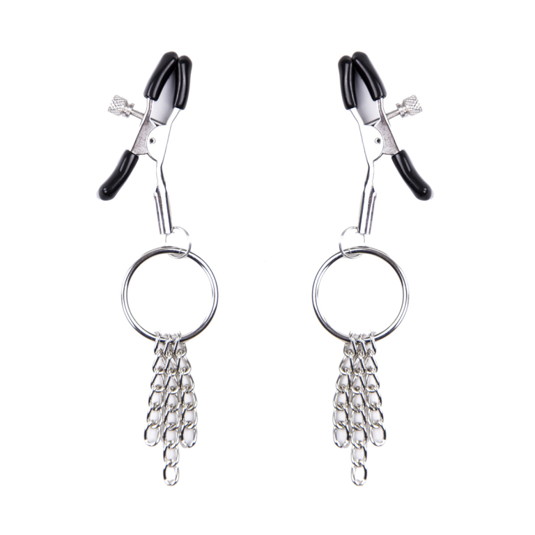 Adult sex toys, silver chain sexy nipple clamps, SM training props - Image 4