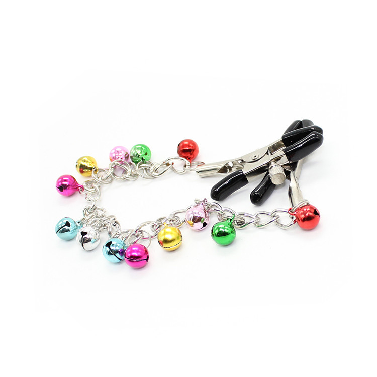 Nipple Clamps with Iron Chain Bell - Adult Sensory Play - Image 5
