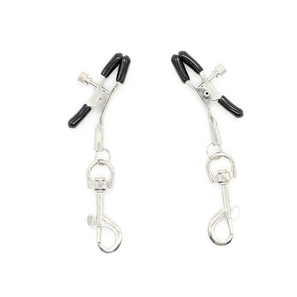Adjustable Nipple Clamps with Hooks - Adult Sensory Play & Teasing