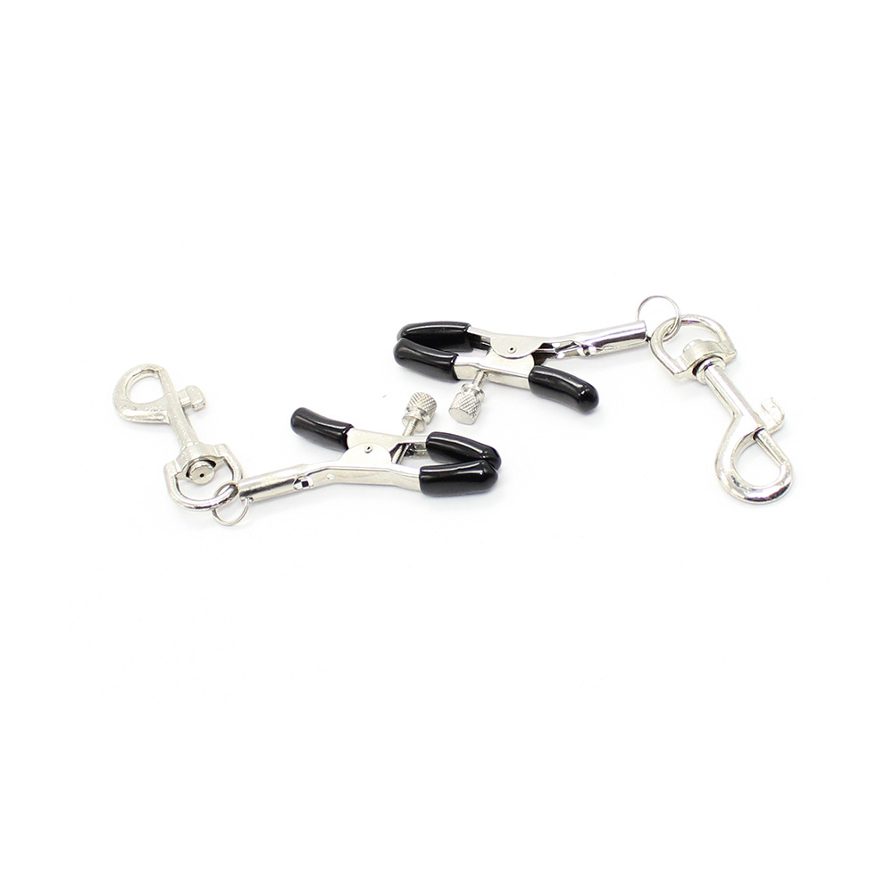 Adjustable Nipple Clamps with Hooks - Adult Sensory Play & Teasing - Image 3