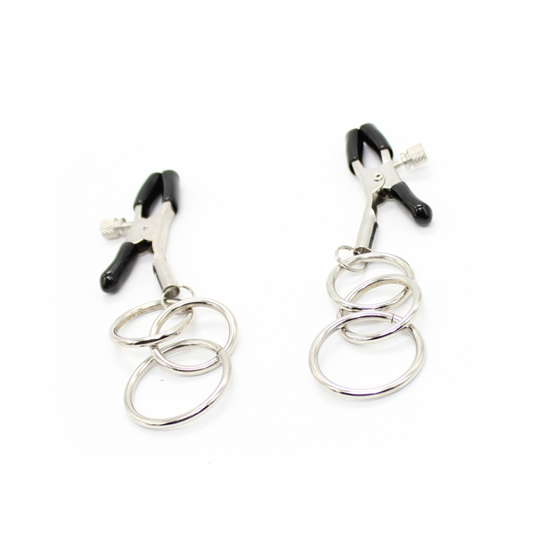 Adult sex toys iron ring pendant sexy nipple clamps couples flirting and training toys - Image 3