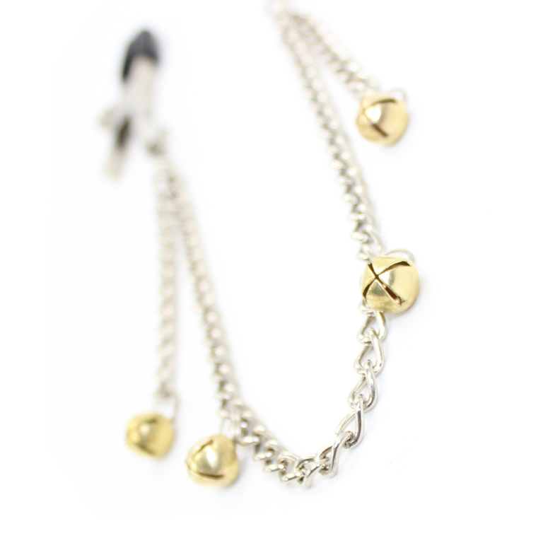 Adult products iron chain bell chain bondage nipple clamps - Image 4
