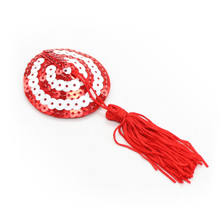 Human sex toys, red scale nipple stickers, couples flirting SM nipple training props - Image 4