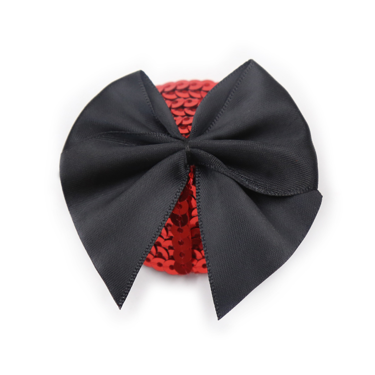 Flirting accessories bra red bow nipple stickers black round silicone anti-exposure sexy breast stickers for couples - Image 5