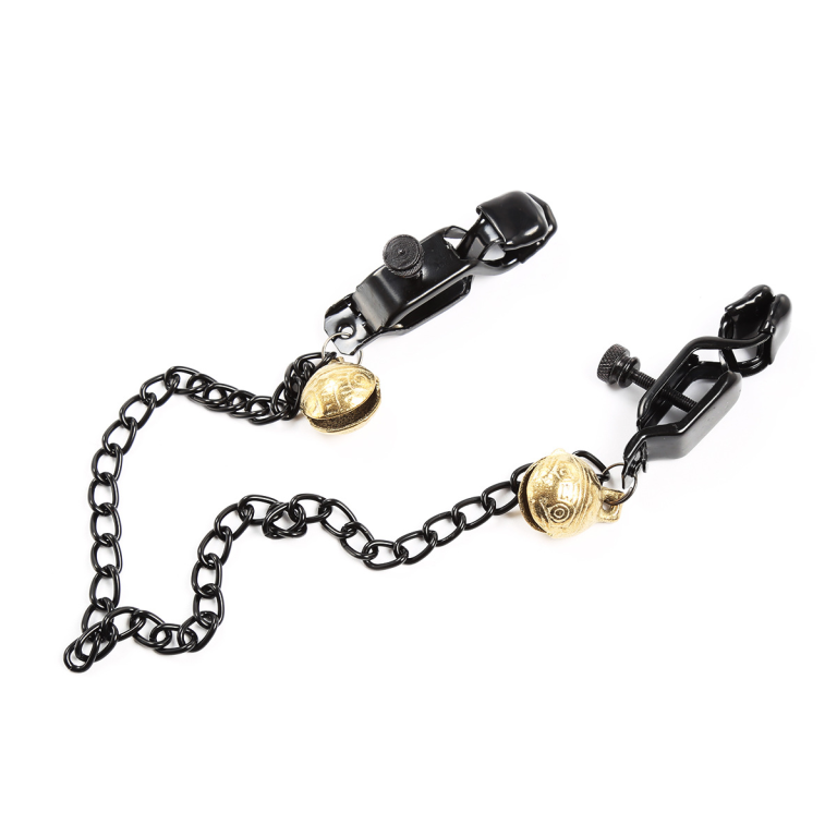 Adult products iron chain fun nipple clamps scattered bondage toys black crocodile clamps - Image 4